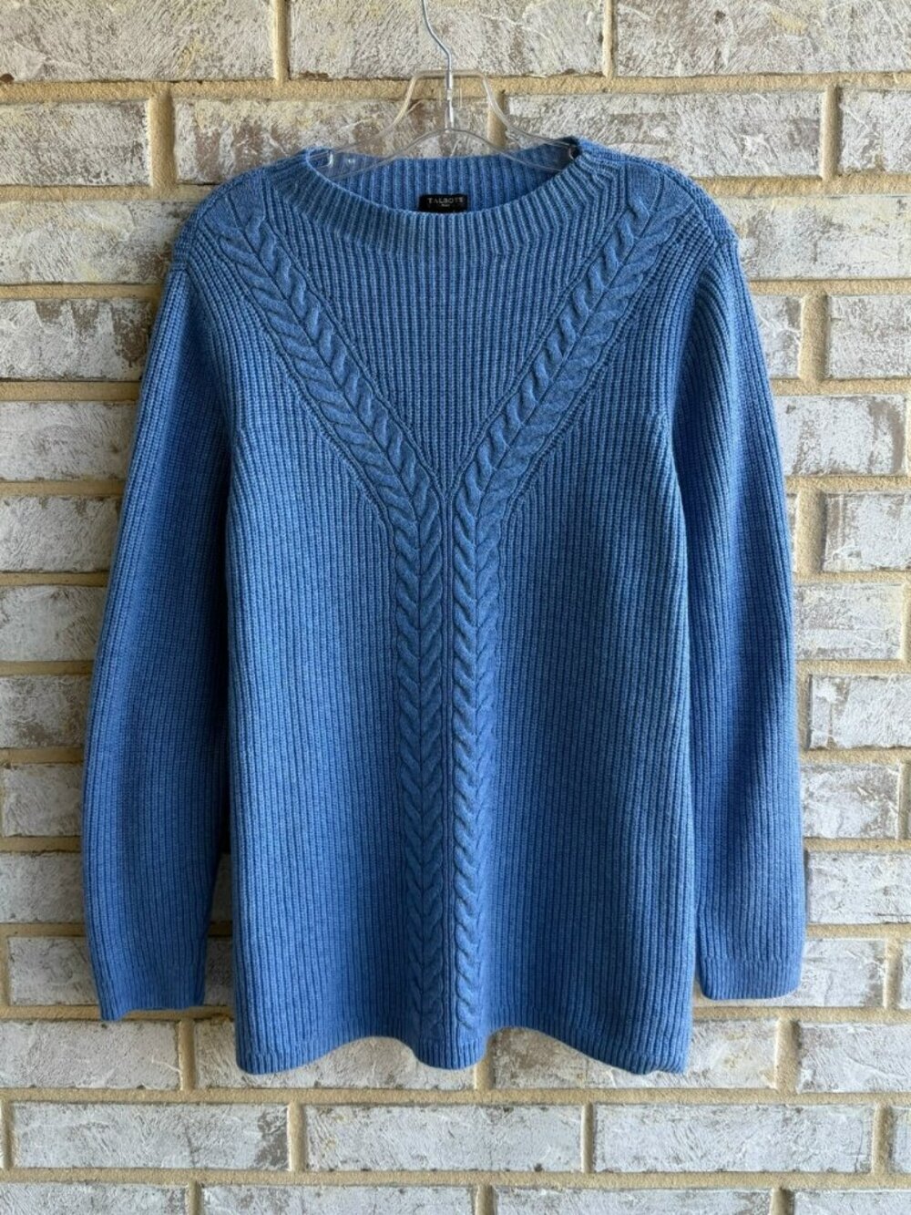 Talbots Long Sleeve Round Neck Ribbed Knit Wool Blend Sweater Women's Size 1X.